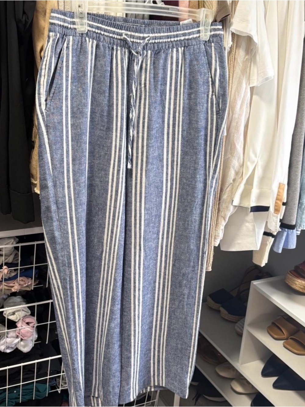 Old Navy Linen Blend Elastic Waist Pants